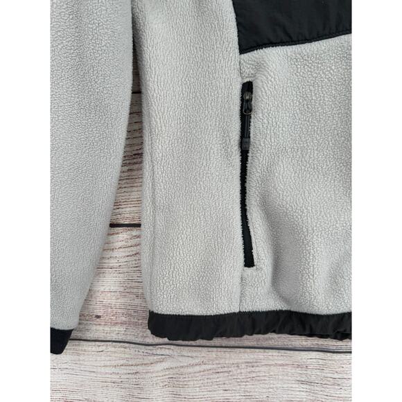 The North Face Denali Fleece Full Zip Jacket Womens Medium Light Gray Dark Gray - Picture 3 of 11